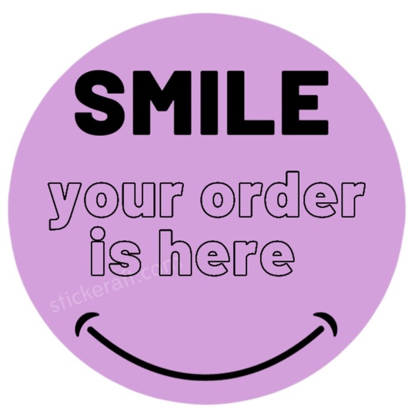 Smile Your Order Is Here Stickers - Round Packaging Labels - 100 Pcs Pack - Picture 11 of 13